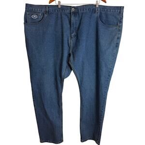 Forge Jeans Mens 60x34 Stone Wash Denim Pants Classic 5 Pocket Blue New